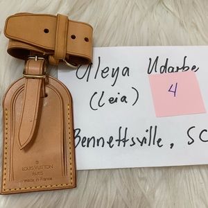 Louis Vuitton Large Luggage Tag and Poignet set